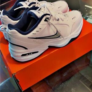 Nike Air White and Navy Athletic Shoes